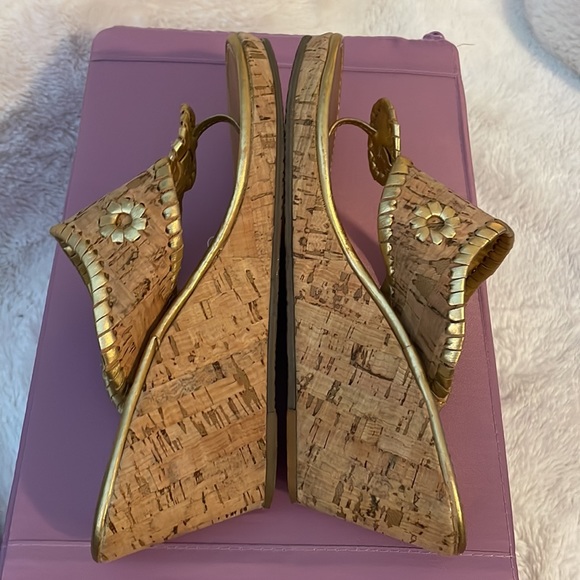 Jack Rogers Marbella Cork Wedge Sandal, Gold